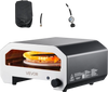 VEVOR Outdoor Pizza Oven, 16 in Propane Gas Pizza Maker, Portable Pizza-Cooker with Electric Rotation, Thickened Pizza-Stone, Carry Bag, Propane Pizza-Oven for Outside Backyard Patio Camping, Black