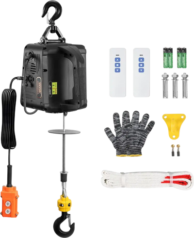 Vevor Electric Hoist 3-in-1 Portable Power Winch Crane 1100 lbs 1500W 22.9' Lift New