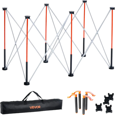 VEVOR Portable Folding Workstand, 4.15 x 2.18 ft Collapsible Workbench, 2500 lbs Weight Capacity, No Assembly Foldable Work Stand with Storage Bag, Table Top NOT Included, for Garage Workshop Outdoor