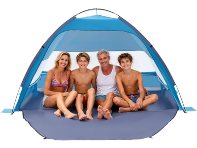 Vevor Beach Tent 4-Person UPF 50+ Portable Sun Shelter Canopy New