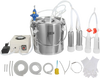 VEVOR Goat Milking Machine, 12 L 304 Stainless Steel Bucket, Electric Automatic Pulsation Vacuum Milker, Portable Milker with Food-grade Silicone Cups and Tubes, Adjustable Suction for Cows and Sheep