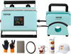 VEVOR 2 in 1 Tumbler and Hat Heat Press Machine, Mini Hat Heat Press for Caps and Hats, Tumbler Heat Press for 11-30oz Sublimation Tumblers and Mugs, Temperature and Time Control, Green
