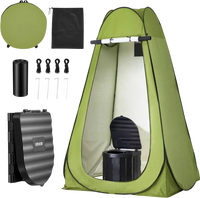 VEVOR Portable Toilet Kit, 330 lbs Load Capacity, Folding Camping Toilet with Pop-Up Privacy Tent, Outdoor Travel Potty for Adults with Carry Bags, Trash Bags, Suitable for RV Travel, Camping, Hiking