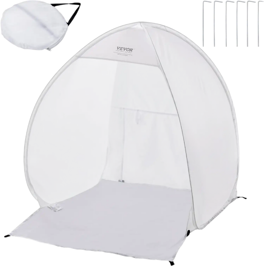 VEVOR Spray Paint Shelter, 40 x 35 x 40 in Pop-Up Portable Spray Paint Tent with Built-In Floor, Exhaust Window and Storage Bag, Foldable Paint Booth for Furniture, DIY Hobby Tool Painting Station