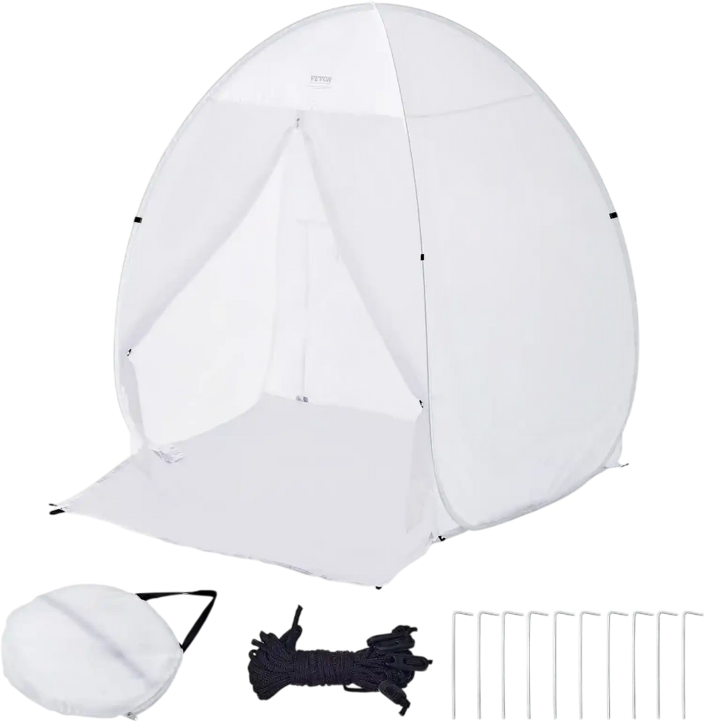 VEVOR Spray Paint Shelter, 60 x 60 x 70 in Pop-Up Portable Spray Paint Tent with Built-In Floor, Exhaust Window and Storage Bag, Foldable Paint Booth for Furniture, DIY Hobby Tool Painting Station