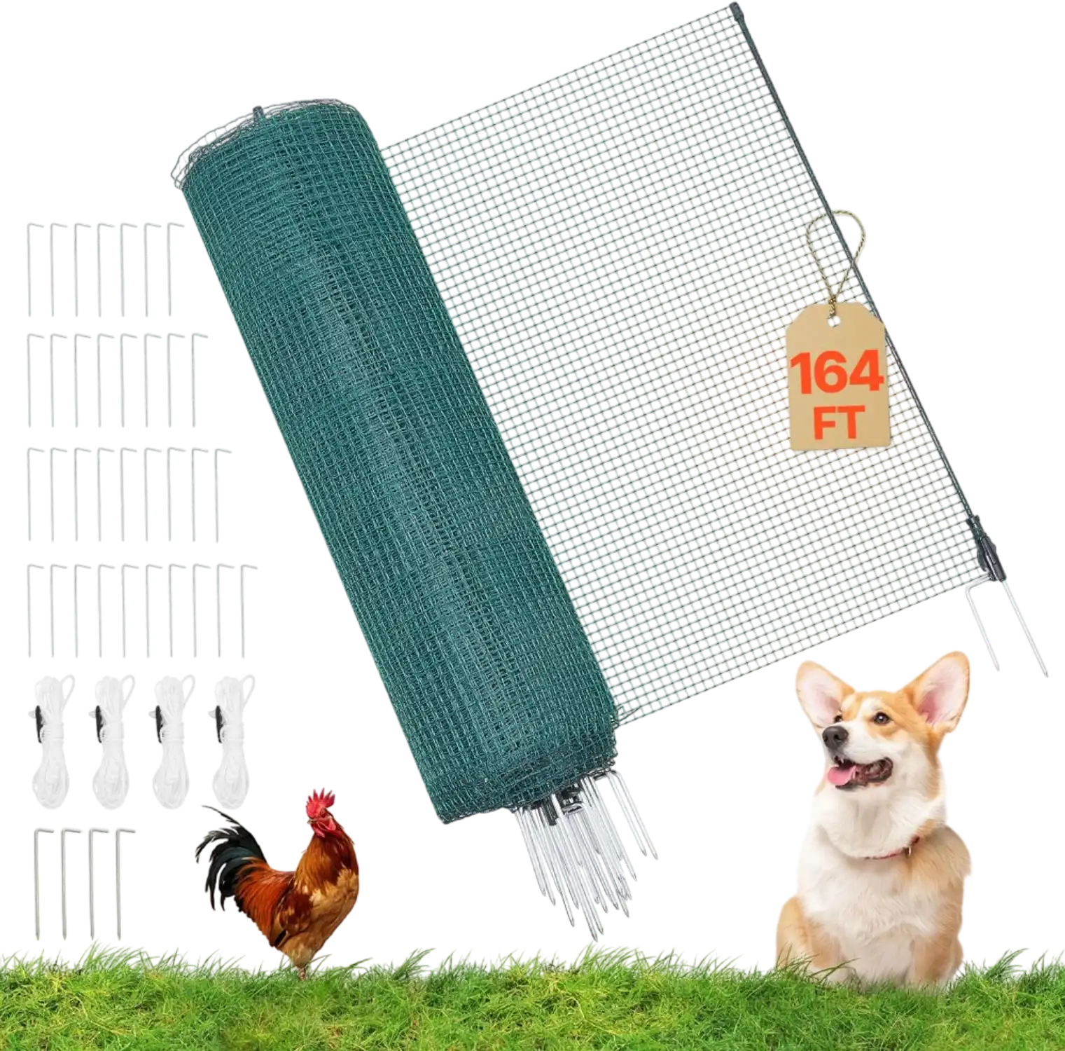 Vevor Temporary Fence 3' x 164' Plastic Mesh Safety Fencing with Posts New
