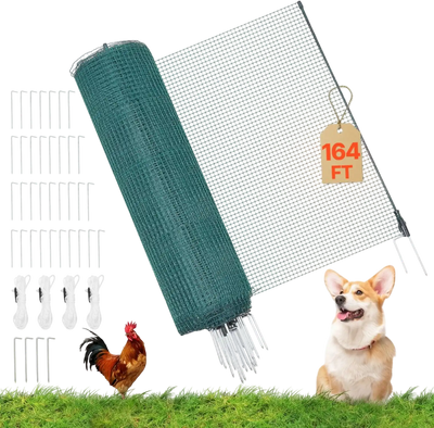 Vevor Temporary Fence 3' x 164' Plastic Mesh Safety Fencing with Posts New