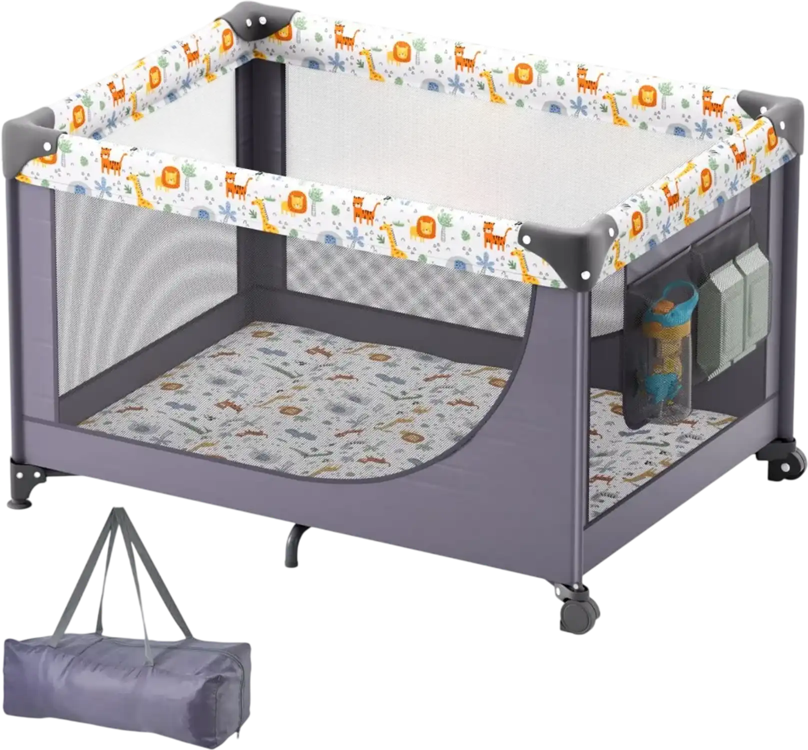 Vevor Playpen Quick-Folding Portable Baby Play Yard with Wheels New