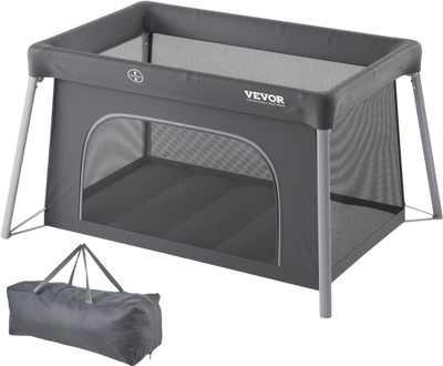 Vevor Playpen Baby Travel Crib & Play Yard with Zipper Gate and Soft Mattress New