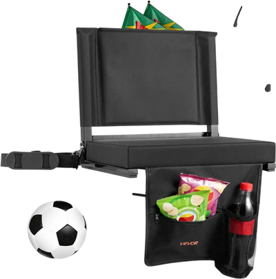Vevor Stadium Seat Folding Bleacher Chair with Back Support and Thick Cushion New