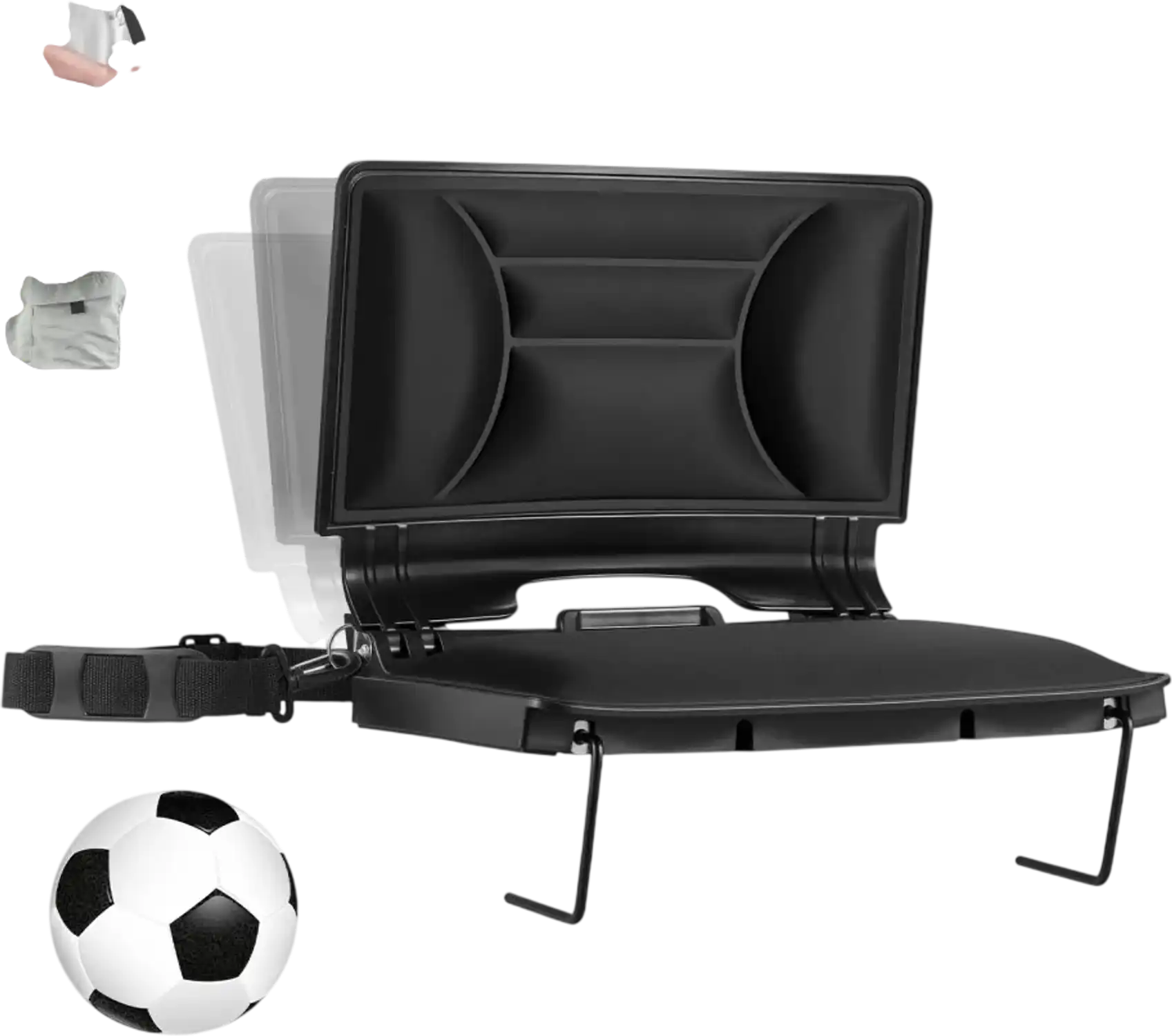 Vevor Stadium Seat Folding Bleacher Chair with Back Support and Thick Cushion New