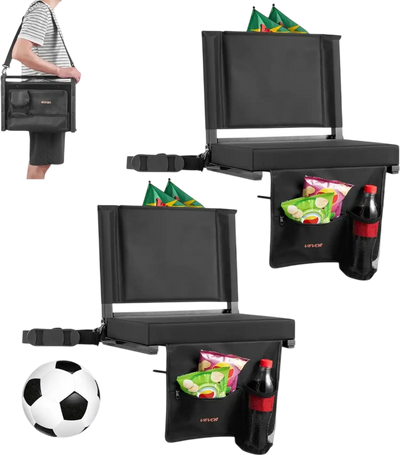 Vevor Stadium Seat Folding Bleacher Seat with Back Support and Thick Cushion New