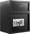 VEVOR Digital Depository Safe 1.7 Cubic Feet Made of Carbon Steel Electronic Code Lock Depository Safe with Deposit Slot with Two Emergency Keys Depository Box for Home Hotel Restaurant and Office