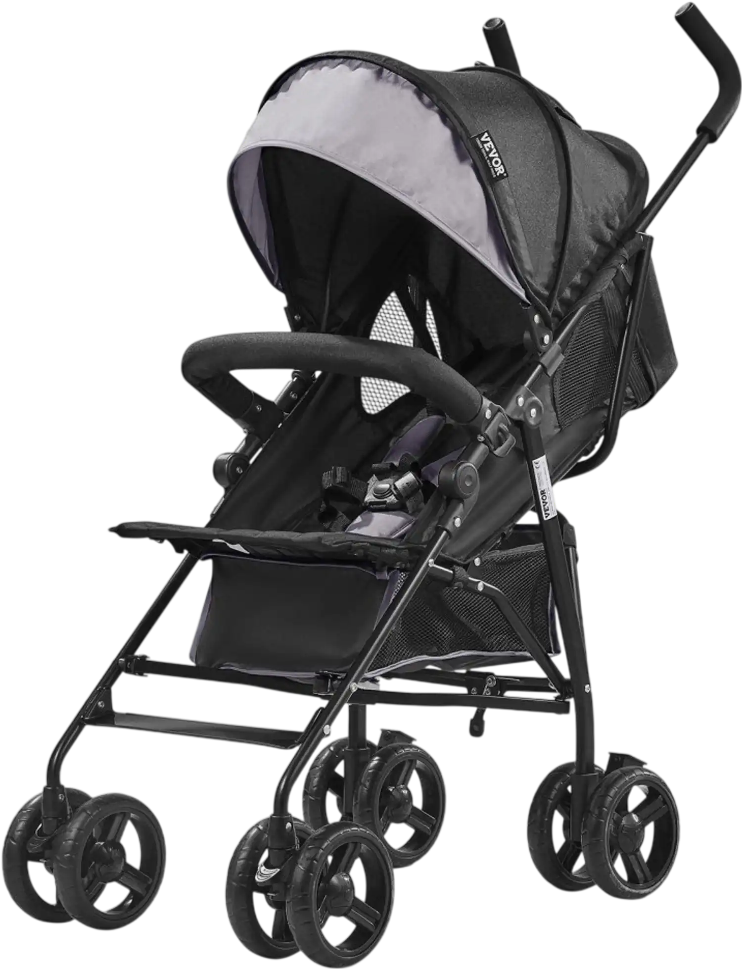 Vevor Stroller Lightweight Foldable Travel Baby Stroller Light Gray/Black New