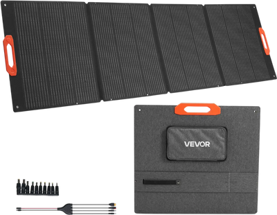 Vevor Solar Panel 300W High-Efficiency Foldable with 10-in-1 DC Adapter New
