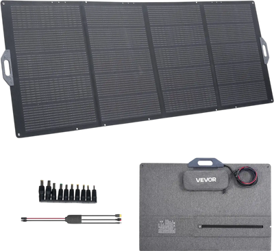 Vevor Solar Panel 400W High-Efficiency Foldable with 10-in-1 DC Adapter New