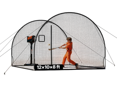 Vevor Baseball Batting Cage Portable Training Net 12' x 10.2' x 7.6' New