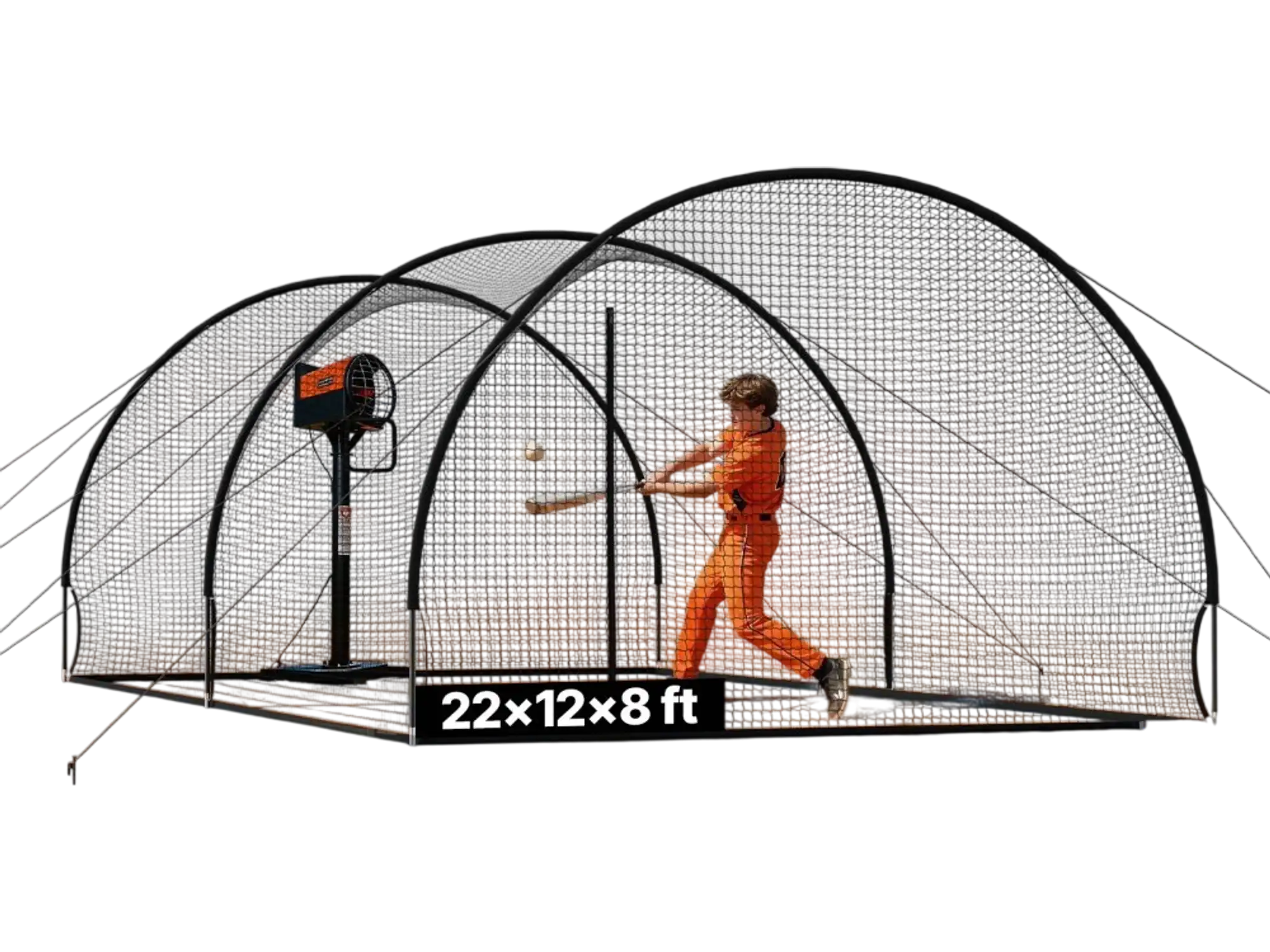 Vevor Baseball Batting Cage Portable Freestanding 22.2 x 12.1 x 7.9' New