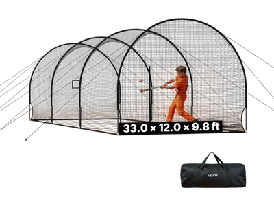 Vevor Batting Cage 33.0' x 12.0' x 9.8' Freestanding Hitting Net New