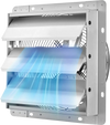 VEVOR 12 Inch Shutter Exhaust Fan Wall Mounted 1347 CFM Automatic Louvers, Sturdy Steel Housing, Low Noise, AC Motor, Ventilation and Cooling for Attic, Garage, Barn, Greenhouse, Workshop, Silver