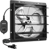 VEVOR 18 in Shutter Exhaust Fan Wall-Mount Automatic Louvers Variable Speed, Sturdy Steel Housing, Low Noise, AC Motor, 3051 CFM Ventilation and Cooling for Attic, Garage, Barn, Greenhouse, Workshop