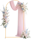 VEVOR Arch Backdrop Stand, 6.6 x 3.3 ft, Stable Structure, Easy Assembly, 1 Piece Gold Metal Arch Backdrop Stand for Wedding, Birthday Party, Graduation, Holiday Celebration, and Ceremony Decoration