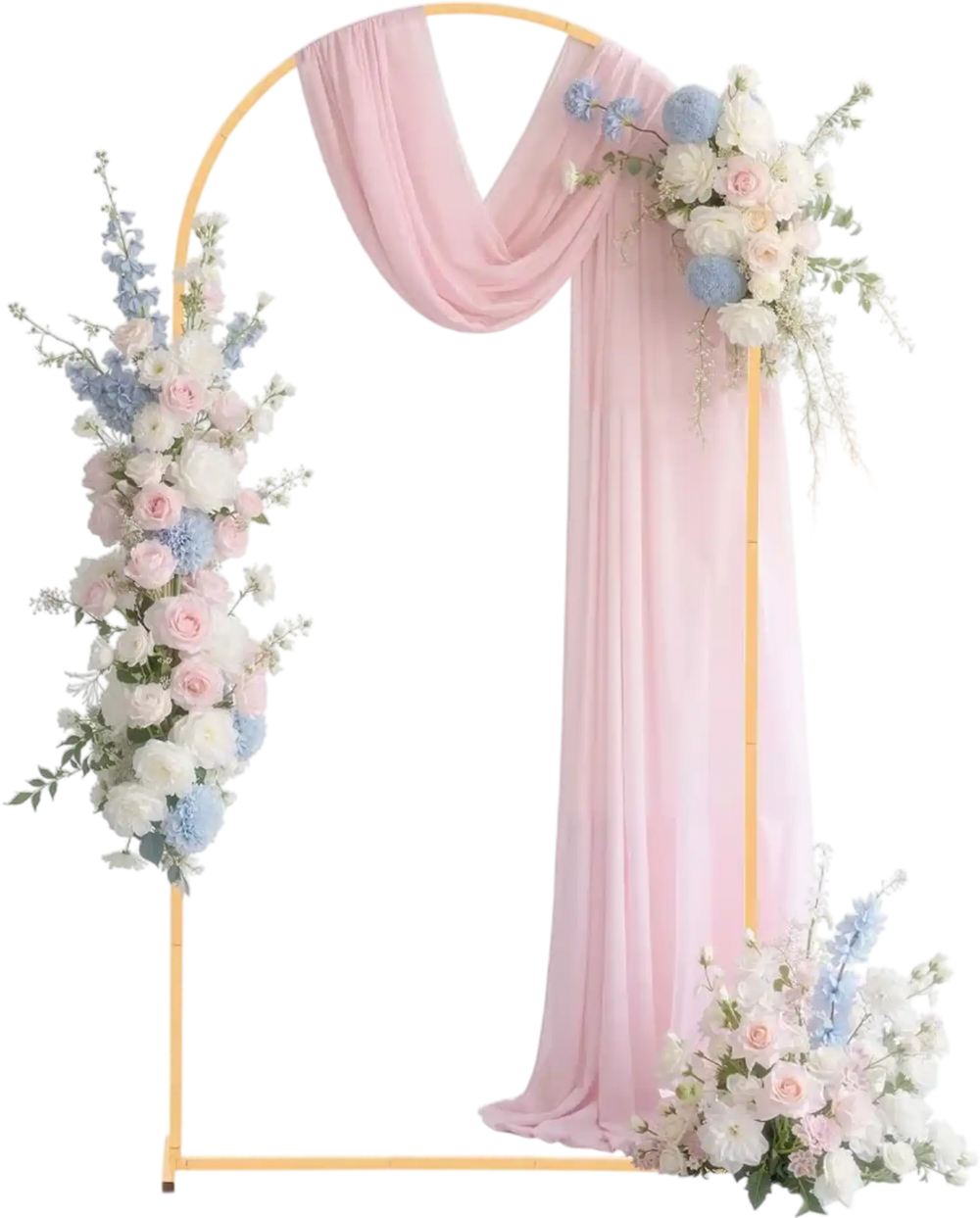 VEVOR Arch Backdrop Stand, 6.6 x 3.3 ft, Stable Structure, Easy Assembly, 1 Piece Gold Metal Arch Backdrop Stand for Wedding, Birthday Party, Graduation, Holiday Celebration, and Ceremony Decoration