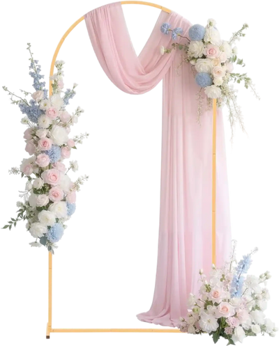 Vevor Arch Backdrop Stand Gold Metal 6.6' x 3.3' New