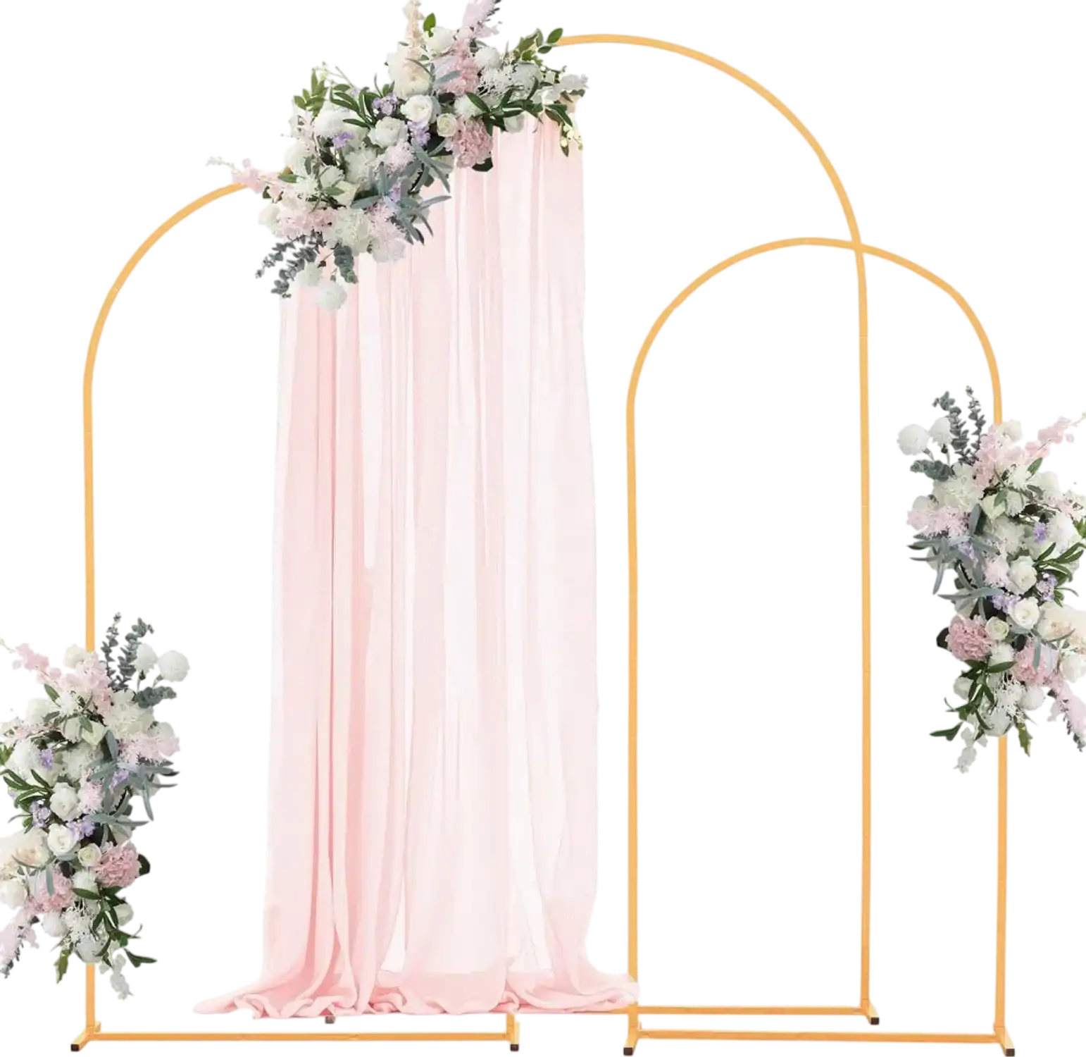 Vevor Arch Backdrop Stand Set of 3 Gold Metal Wedding Party Decoration New