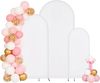 VEVOR Arch Backdrop Stand, Set of 3, 6/5/4 ft, Stable Structure, Easy Assembly, Gold Metal Arch Backdrop Stand with Cover, for Wedding, Birthday Party, Graduation, Celebration, and Ceremony Decoration