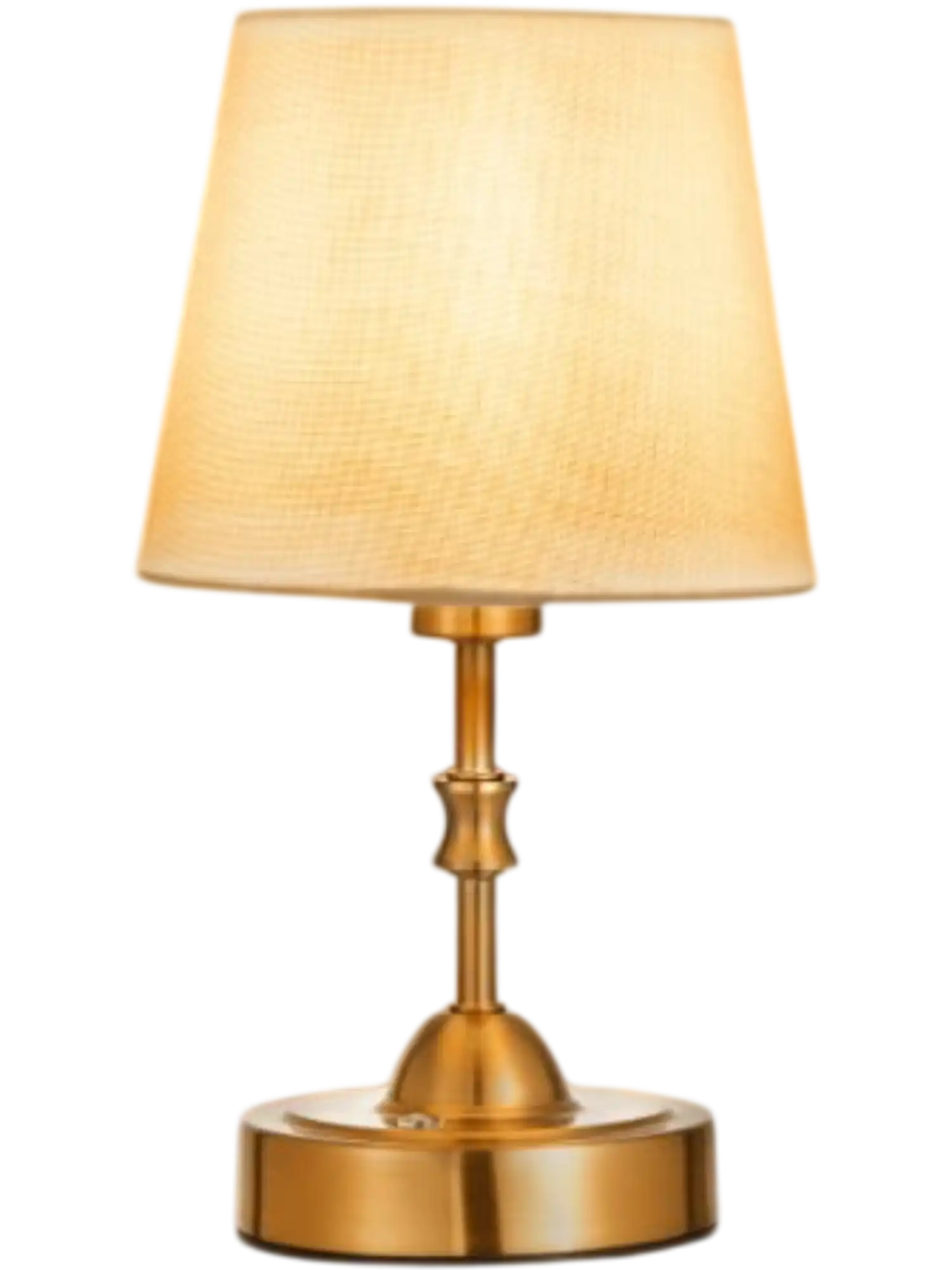Vevor Table Lamp Cordless Rechargeable Fabric Shade Gold New