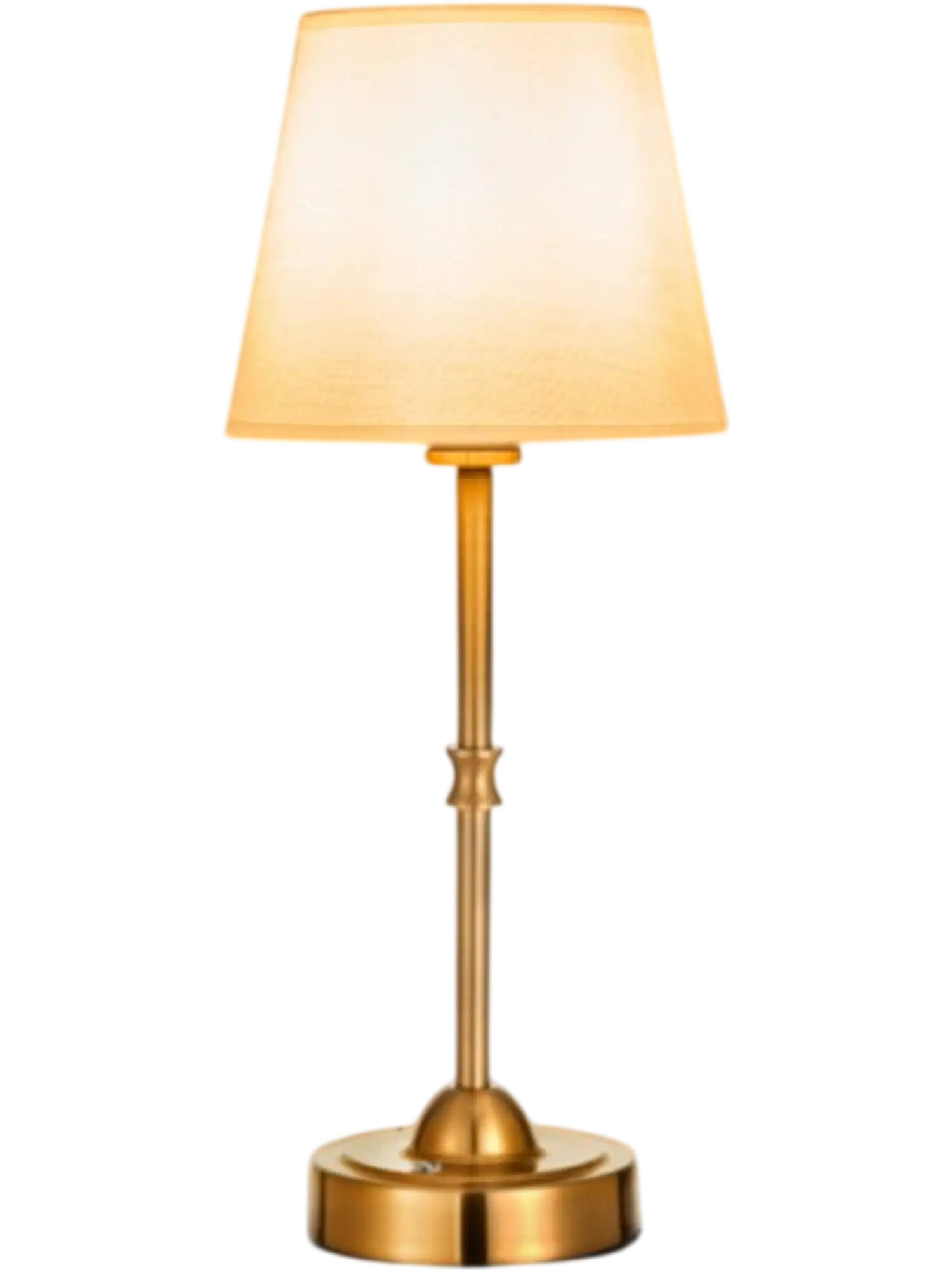 Vevor Table Lamp Cordless Rechargeable Fabric Shade Gold New