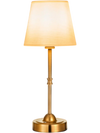VEVOR Cordless Table Lamp, 5200mAh Built-in Rechargeable Battery Desk Lamp, 3-Level Brightness, Fabric Shade, 2700-3000K Color Temperature, Table Light for Restaurant, Bedroom, Bar Counter, Gold