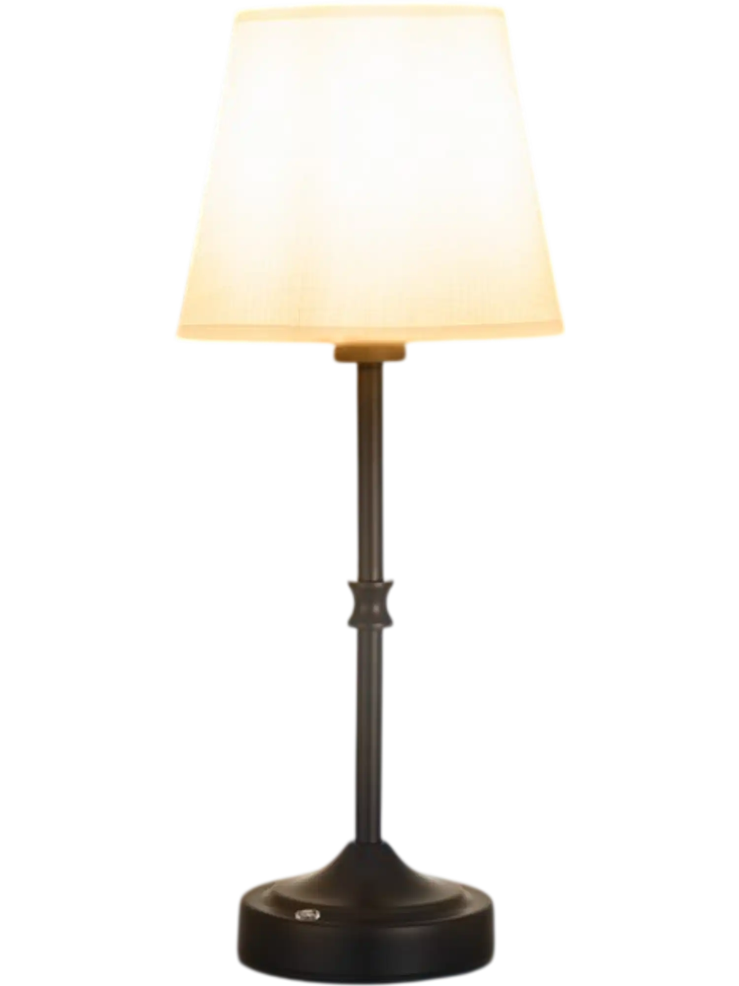 Vevor Table Lamp Cordless Rechargeable Fabric Shade Black New
