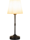 VEVOR Cordless Table Lamp, 5200mAh Built-in Rechargeable Battery Desk Lamp, 3-Level Brightness, Fabric Shade, 2700-3000K Color Temperature, Table Light for Restaurant, Bedroom, Bar Counter, Black