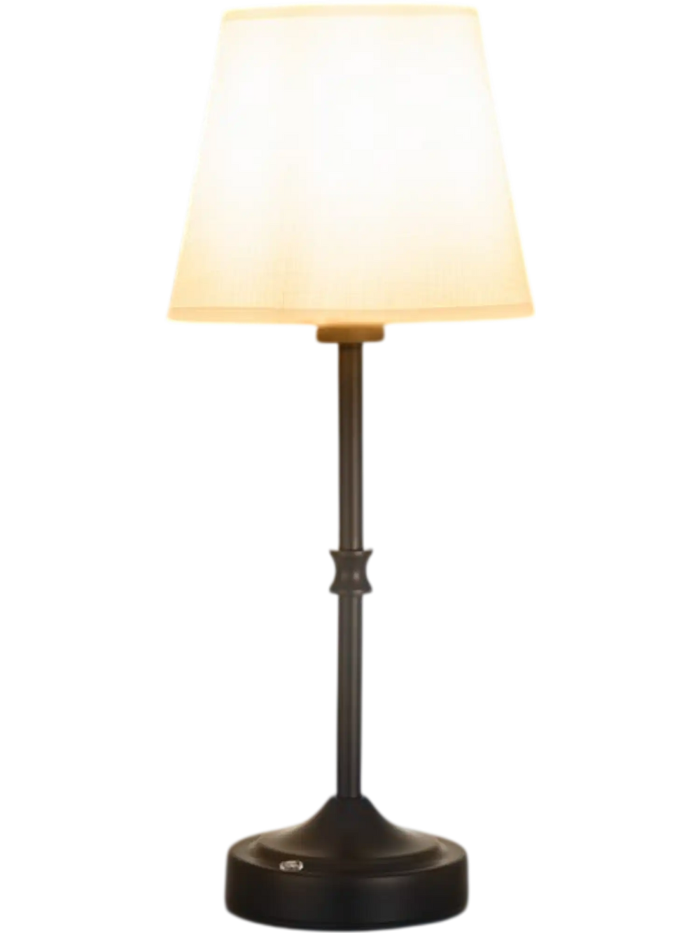 VEVOR Cordless Table Lamp, 5200mAh Built-in Rechargeable Battery Desk Lamp, 3-Level Brightness, Fabric Shade, 2700-3000K Color Temperature, Table Light for Restaurant, Bedroom, Bar Counter, Black