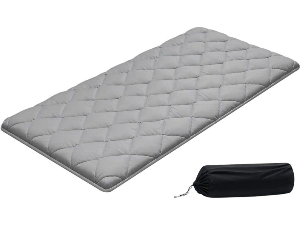 VEVOR Japanese Tatami Mat, Twin Size Foldable Japanese Tatami Mattress, Futon Mattress with Storage Bag & Fastener, 9-Layer Floor Mat for Sleeping, Dormitory, Meditation, Yoga, 80 x 39 x 2.5 in, Gray