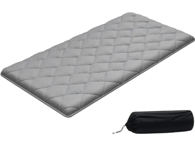 VEVOR Japanese Tatami Mat, Twin Size Foldable Japanese Tatami Mattress, Futon Mattress with Storage Bag & Fastener, 9-Layer Floor Mat for Sleeping, Dormitory, Meditation, Yoga, 80 x 39 x 3.5 in, Gray