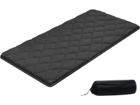 VEVOR Japanese Tatami Mat, Twin Size Foldable Japanese Tatami Mattress, Futon Mattress with Storage Bag & Fastener, 9-Layer Floor Mat for Sleeping, Dormitory, Meditation, Yoga, 80 x 39 x 3.5 in, Black