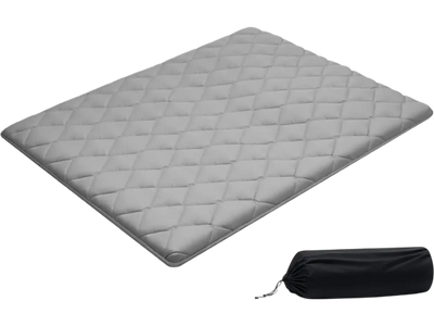 VEVOR Japanese Tatami Mat, Queen Size Foldable Japanese Tatami Mattress, Futon Mattress with Storage Bag & Fastener, 9-Layer Floor Mat for Sleeping, Dormitory, Meditation, Yoga, 80 x 60 x 2.5 in, Gray