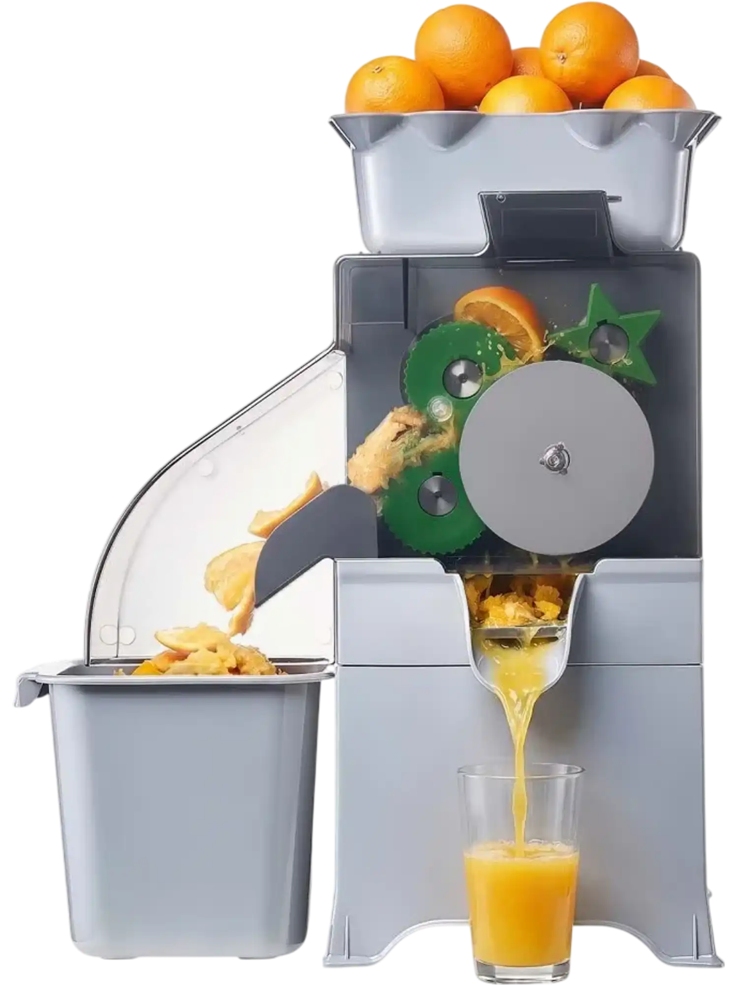 Vevor Commercial Orange Juicer Machine Slow Masticating Electric Citrus Extractor 100W with PC Cover New
