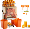 VEVOR Commercial Orange Juicer Machine, 120W Electric Orange Juice Press, Stainless Steel Orange Squeezer for 20 per Minute, Lemon Citrus Pomegranates Extractor with Peels Collecting Bucket
