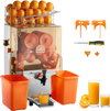 VEVOR Commercial Orange Juicer Machine, 120W Electric Orange Juice Press, Stainless Steel Orange Squeezer for 20 per Minute, Lemon Citrus Pomegranates Extractor with Water Tap, Peels Collecting Bucket