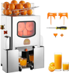 VEVOR Commercial Orange Juicer Machine, 120W Electric Orange Juice Press, Stainless Steel Orange Squeezer for 20 per Minute, Lemon Citrus Pomegranates Extractor with Peels Collecting Bucket