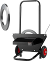 VEVOR Banding Strapping Cart, Fit for Steel Strapping Coils with 23.6 inches Core Outer Size, Heavy Duty Strapping Dispenser with Rubber Wheels, Suitable for Factory, Warehouse, Loading Area