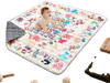 VEVOR Baby Play Mat, 59""x71"" Baby Crawling Mat, Non-Slip One-Piece Thickened Soft Baby Playmat, Foldable Rollable Floor Mat, Waterproof Activity Playmats for Babies,Toddlers, Infants, Machine Washable