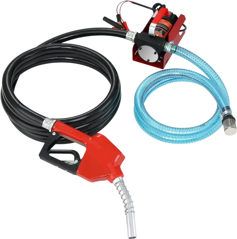 VEVOR Diesel Fuel Transfer Pump Kit  12V 10 GPM DC with Automatic Shut-off Nozzle Hose, Portable Electric Self-Priming Fuel Transfer Extractor Pump Kit  for Diesel, Kerosene, Machine, Transformer Oil