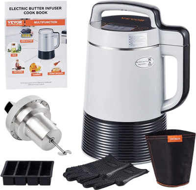 VEVOR Butter Maker Machine, 6 Functions Herbal Infuser, Magic Butter Machine & Oil Infusion Machine with Customizable Temperature And Time, Herbal Recipe Book & All Accessories Included