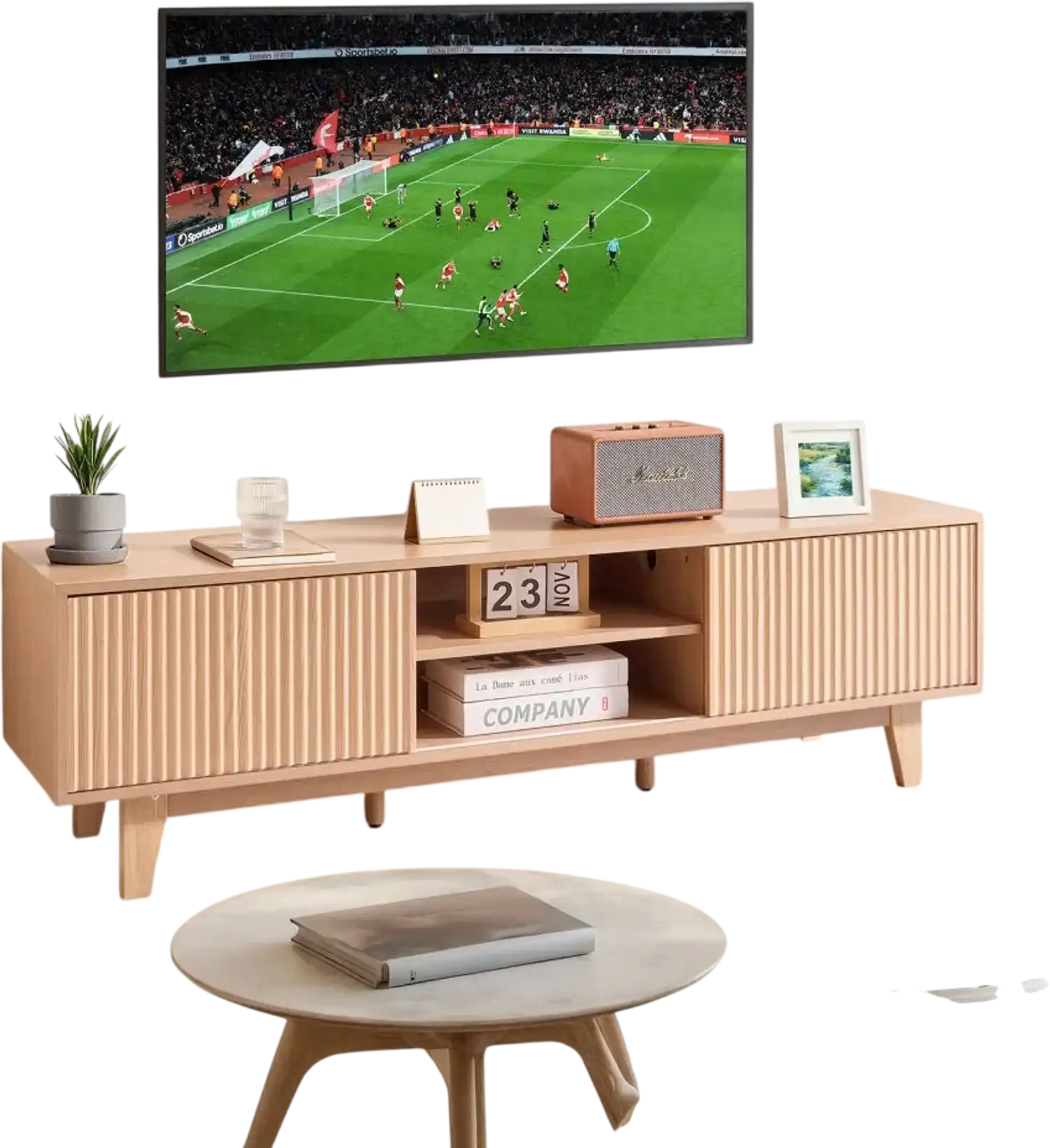 Vevor TV Stand Boho Entertainment Center for TVs up to 59