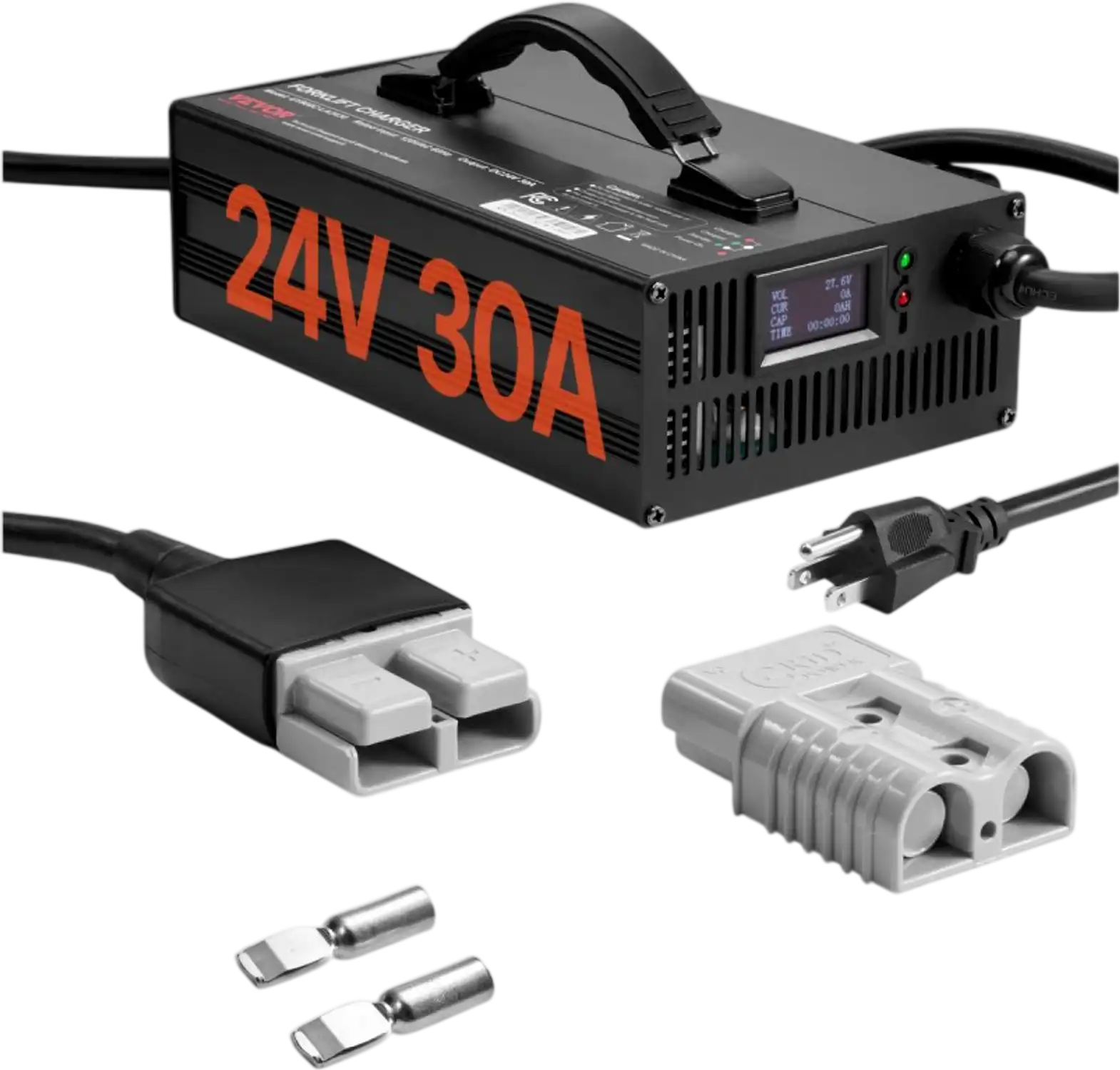 Vevor Battery Charger 24V 30A Smart Fully Automatic Forklift Golf Cart Lead-Acid New